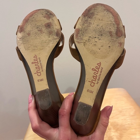 Charles by Charles David Light Brown Wedge Sandals - Picture 10 of 15